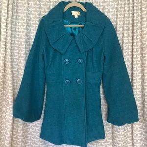 Turquoise fall jacket